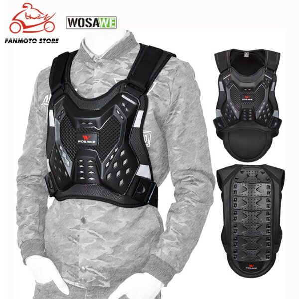 WOSAWE-Jofa Proteccion moto Chaqueta  de motocicleta, chaleco de elástica, equipo de carreras, Motocross, ropa de protección corporal