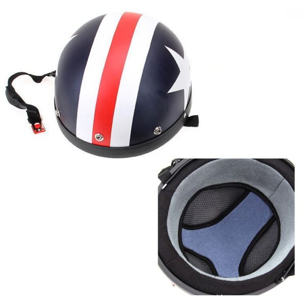 Casco de moto Retro con gafas, medio abierto, Retro - Imagen 5