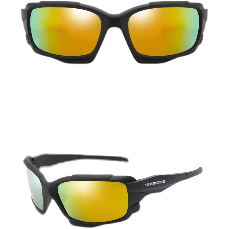 Shimano-gafas de sol polarizadas para hombre y mujer, lentes cuadradas de alta calidad para conducir, acampar, senderismo, pesca, ciclismo, UV400, SR-39