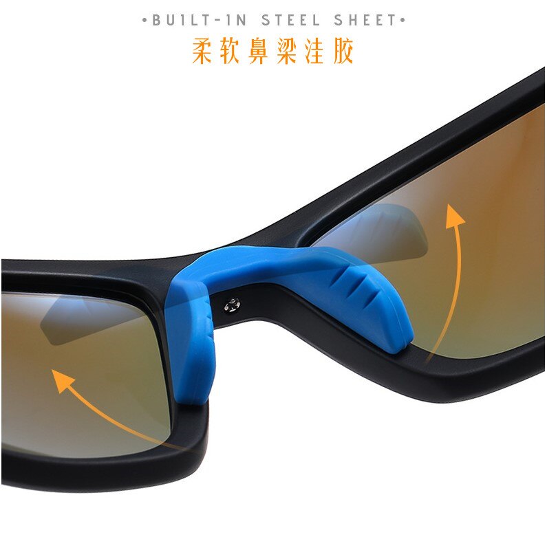 Shimano-gafas de sol polarizadas para hombre y mujer, lentes cuadradas de alta calidad para conducir, acampar, senderismo, pesca, ciclismo, UV400, SR-39