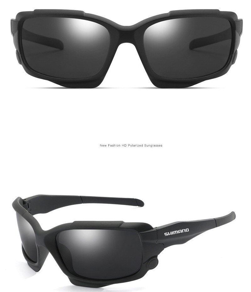 Shimano-gafas de sol polarizadas para hombre y mujer, lentes cuadradas de alta calidad para conducir, acampar, senderismo, pesca, ciclismo, UV400, SR-39