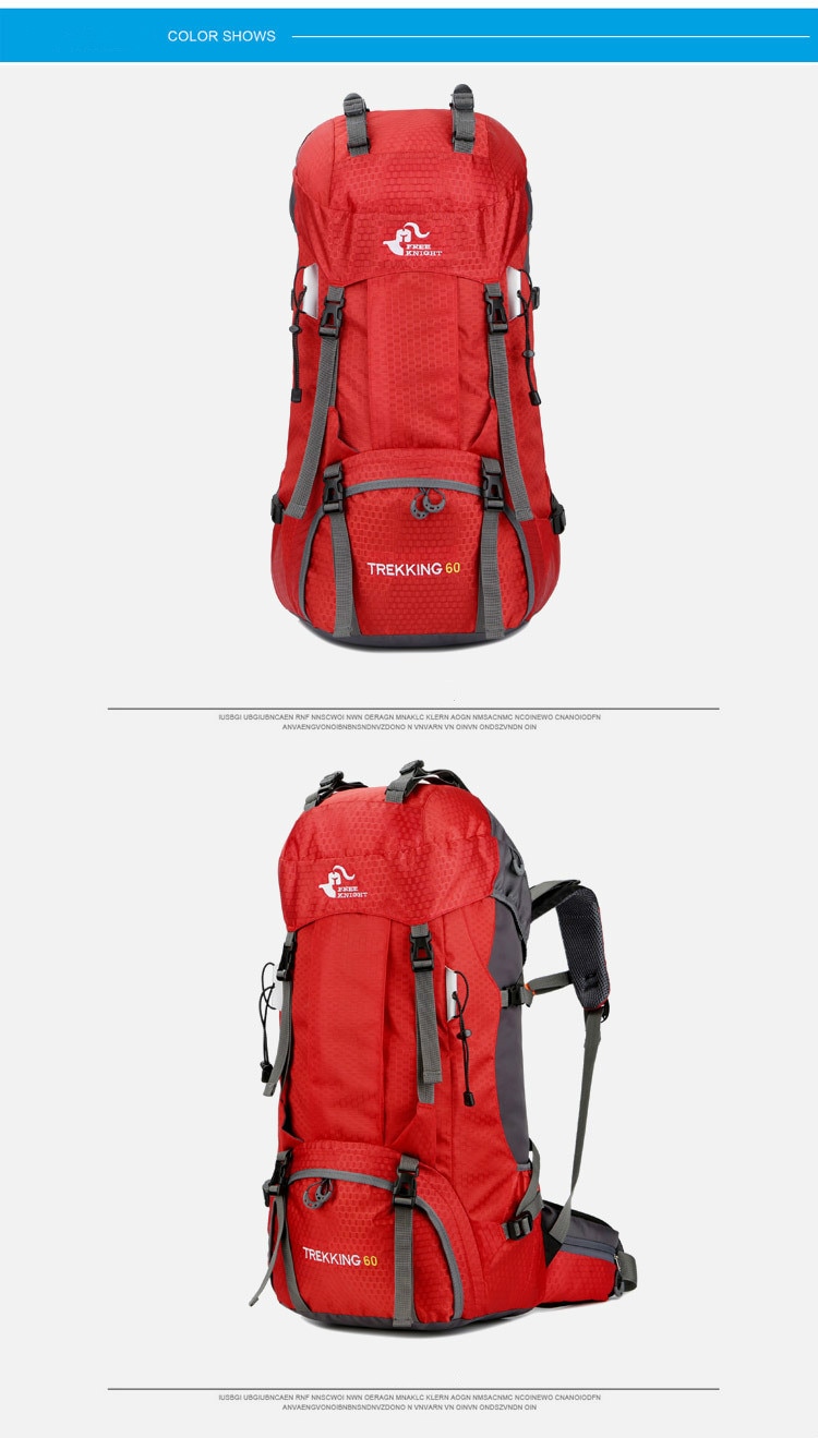 Mochila impermeable de 60L para exteriores, bolsa de escalada, montañismo, senderismo, Molle, deporte, escalada, novedad de 2022