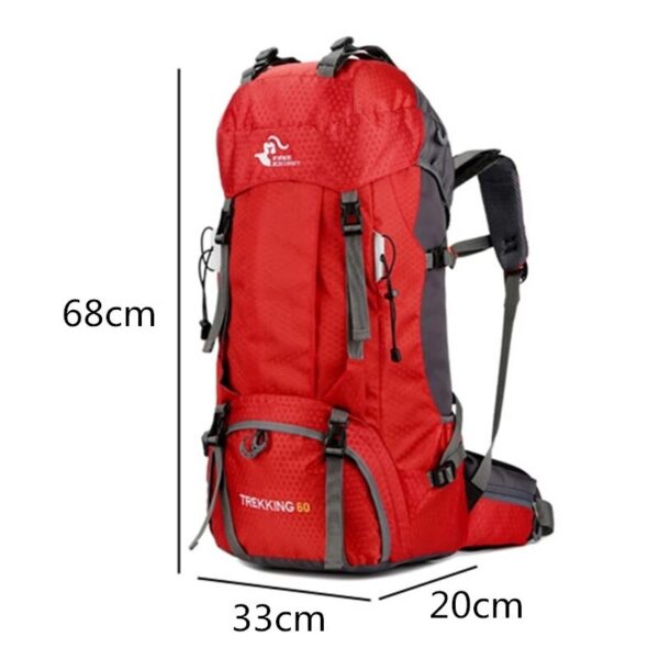Mochila impermeable de 60L para exteriores, bolsa de escalada, montañismo, senderismo - Imagen 2