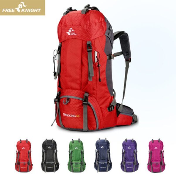 Mochila impermeable de 60L para exteriores, bolsa de escalada, montañismo, senderismo - Imagen 6