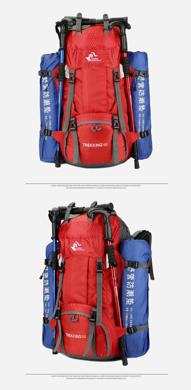 Mochila impermeable de 60L para exteriores, bolsa de escalada, montañismo, senderismo, Molle, deporte, escalada, novedad de 2022