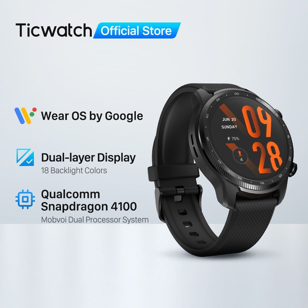 TicWatch Pro 3 Ultra GPS Wear OS Smartwatch Qualcomm 4100 Monitoreo de oxígeno