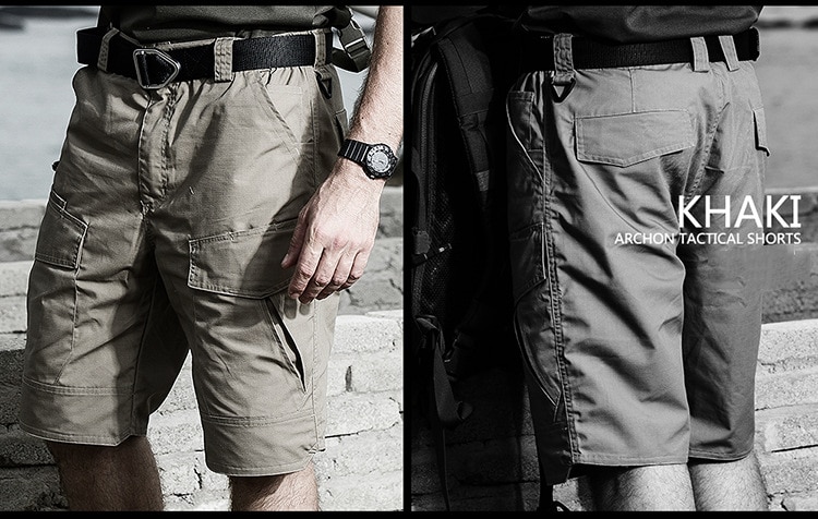 ReFire Gear-pantalones cortos militares para hombre, Shorts tácticos de camuflaje impermeables, informales, sueltos, de algodón, para verano