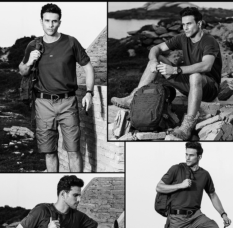 ReFire Gear-pantalones cortos militares para hombre, Shorts tácticos de camuflaje impermeables, informales, sueltos, de algodón, para verano