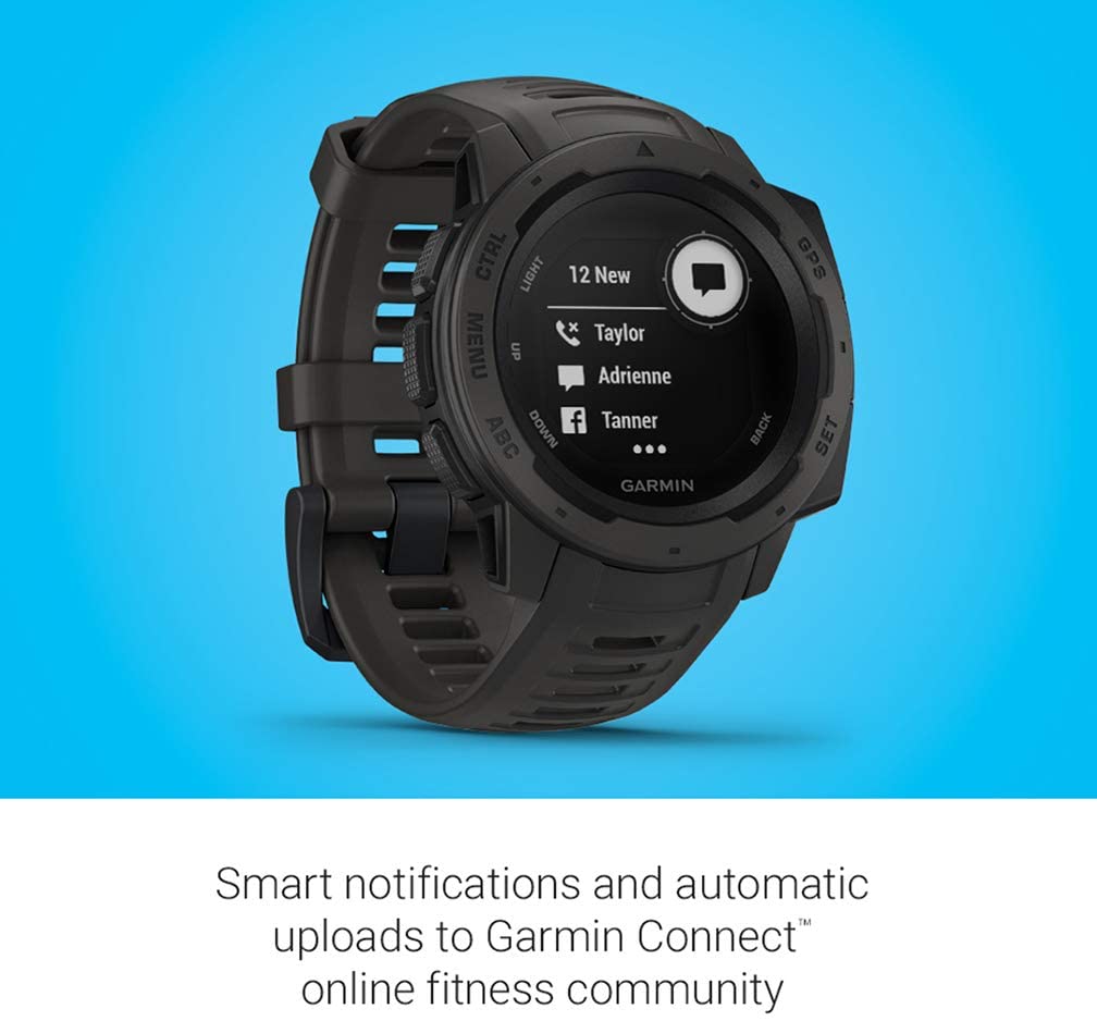 Garmin Instinct-reloj inteligente para exteriores, dispositivo resistente con GPS, con Glonass y Galileo, control del ritmo cardíaco, brújula de 3 ejes