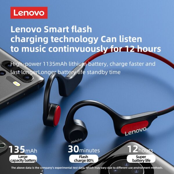 Lenovo-auriculares inalámbricos X3 Pro con Bluetooth, dispositivo de audio TWS, conducción, ciclismo, deportes, correr - Imagen 5