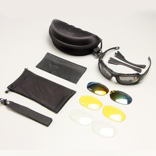 Daisy C6-gafas tácticas para exteriores, gafas de sol militares para montar en bicicleta, a prueba de viento y polvo, polarizadas - Imagen 5