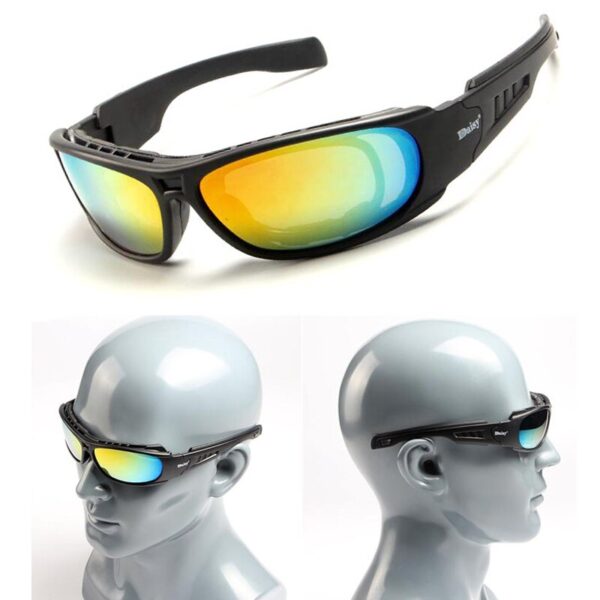 Daisy C6-gafas tácticas para exteriores, gafas de sol militares para montar en bicicleta, a prueba de viento y polvo, polarizadas