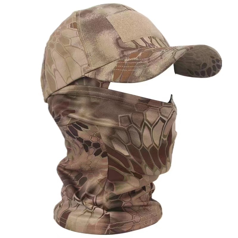 Gorras de béisbol con capucha militar para hombre y mujer, sombreros de sol con estampado de camuflaje, estilo Balaclava, Media máscara de esquí, para verano, 2022