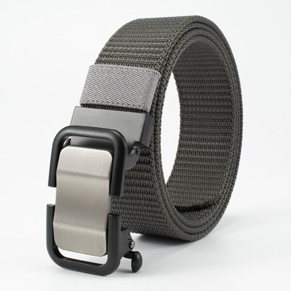 Cinturón táctico de nailon con hebilla automática para hombre, cinturón militar de lona con botón de aleación, para negocios - Imagen 5