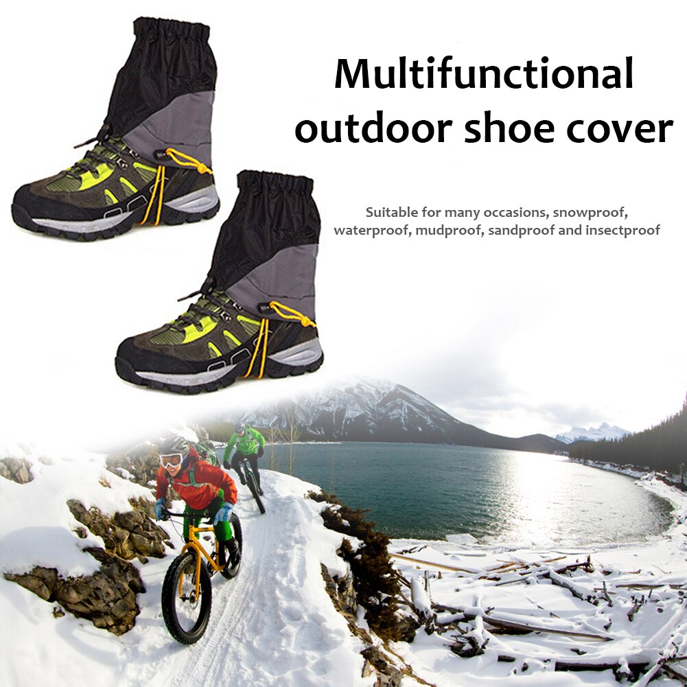 Polainas impermeables para zapatos de nieve, polainas resistentes a los arañazos para senderismo al aire libre