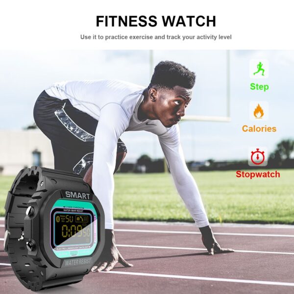 SMARTWATCH-reloj inteligente con Bluetooth, podómetro deportivo, cámara remota, resistente al agua - Imagen 3