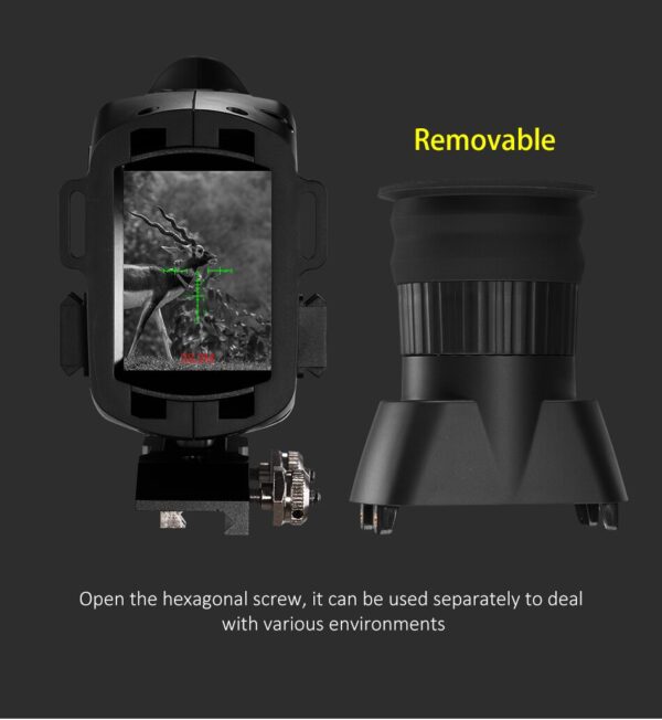 Mira con Visión Nocturna, grabadora de vídeo 1080P, 8 aumentos, zoom óptico, Wifi, Medicion alcance NV, telescopio de 940nm - Imagen 5