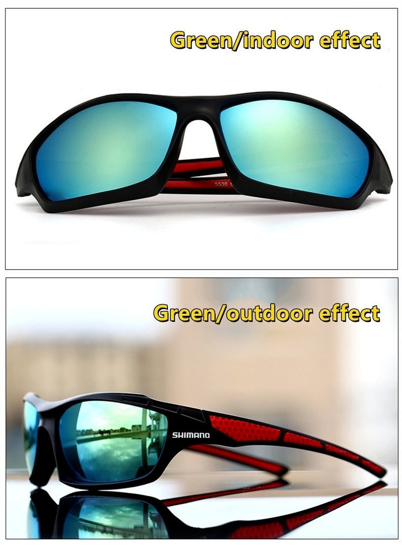 Shimano-gafas de sol para hombre y mujer, lentes de sol para ciclismo al aire libre, pesca, conducción, viajes, se pueden equipar con estuches para gafas