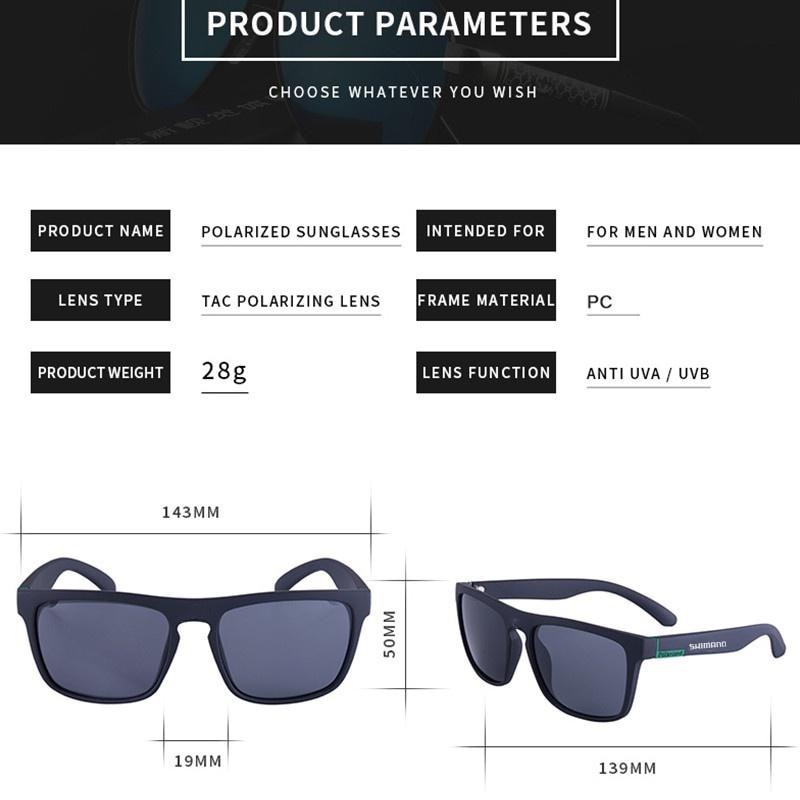 Shimano-gafas polarizadas para hombre y mujer, lentes clásicas para deportes al aire libre, senderismo, ciclismo, pesca, Uv400, 6 colores, Nuevas