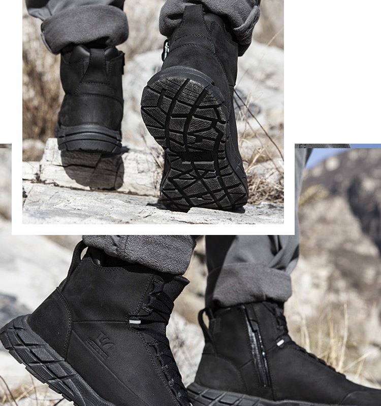 PAVEHAWK-Botas tácticas militares para hombre y mujer, zapatos de combate de cuero genuino, impermeables, trabajo, montaña, Sonw, invierno, Verano