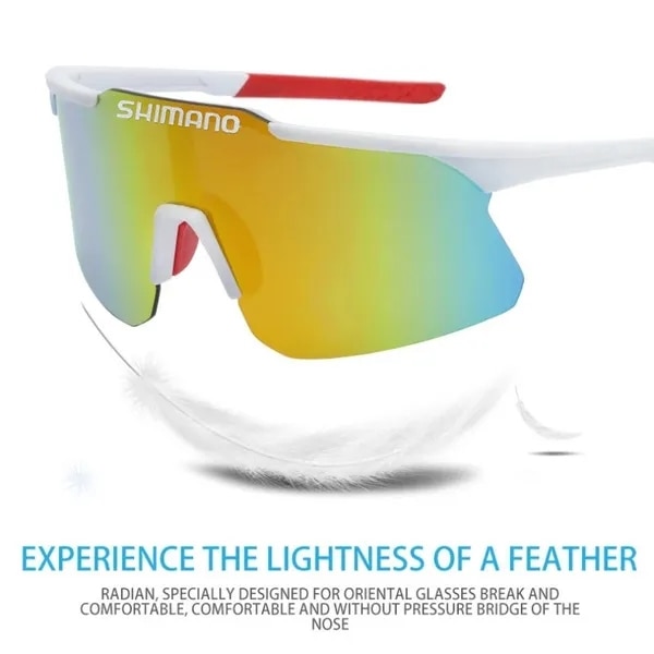 SHIMANO-gafas de sol con montura grande para hombre y mujer, lentes antiultravioleta para conducción de bicicleta, 7 colores, UV400