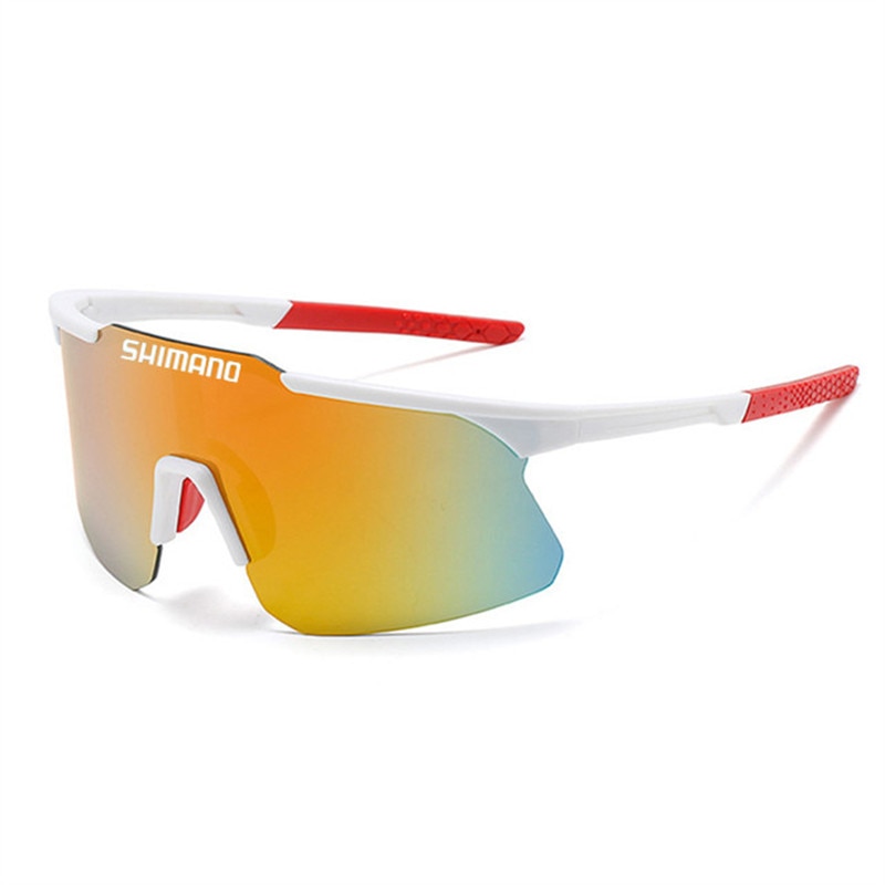 SHIMANO-gafas de sol con montura grande para hombre y mujer, lentes antiultravioleta para conducción de bicicleta, 7 colores, UV400