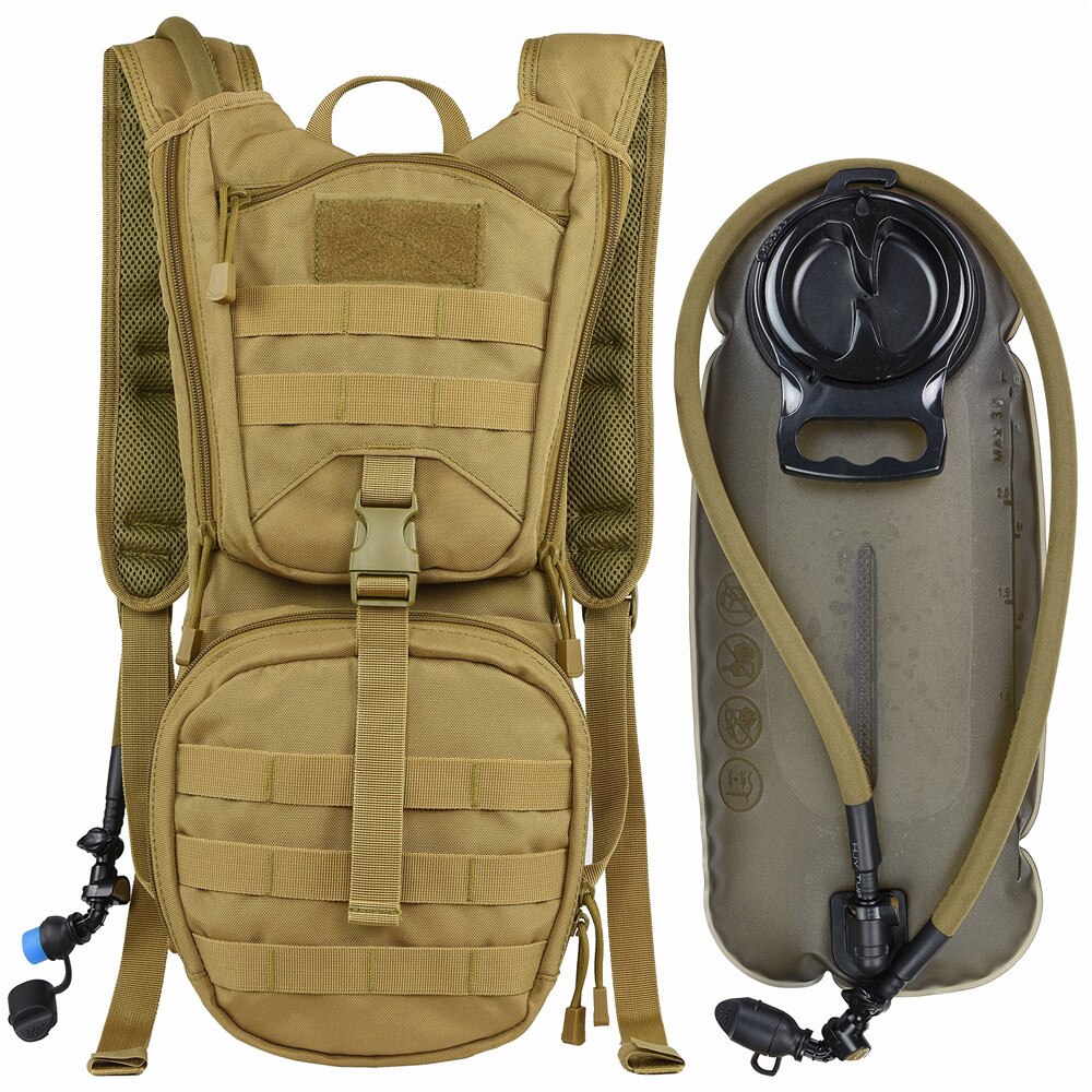 Mochila militar de hidratación para exteriores, bolsa de agua para senderismo, caza, escalada, ciclismo