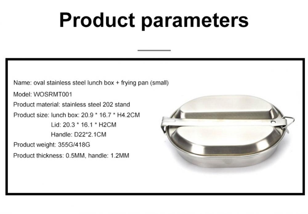 Cuenco plegable de acero inoxidable 304 para exteriores, vajilla militar para acampar, senderismo, viaje, Picnic, plato portátil plegable, suministros de cocina