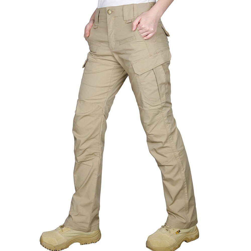Pantalones tácticos de ajuste  para mujer, pantalones Cargo ligeros elásticos