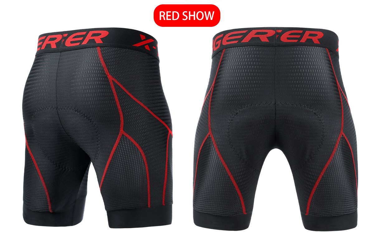 Pantalones cortos de ciclismo para X-TIGER, ropa interior de malla transpirable con almohadilla de Gel a prueba de golpes, para bicicleta de montaña, triangulación de envíos