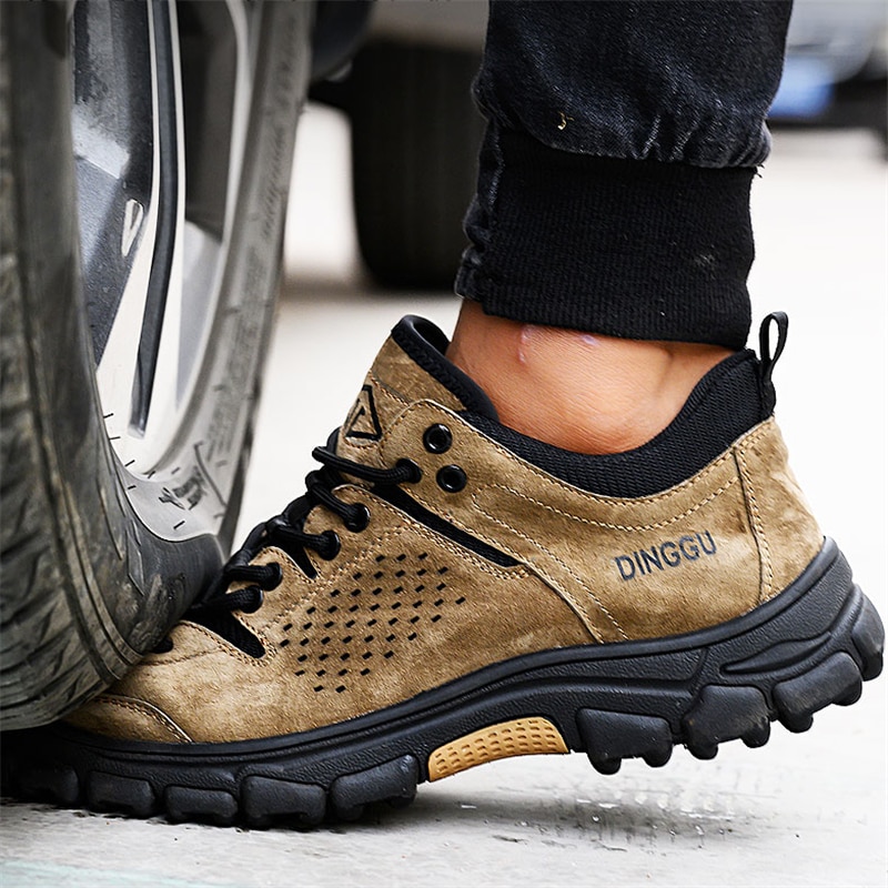 ZAPATOS DE TRABAJO antigolpes para hombre, calzado de seguridad Indestructible, con punta de acero, 2023