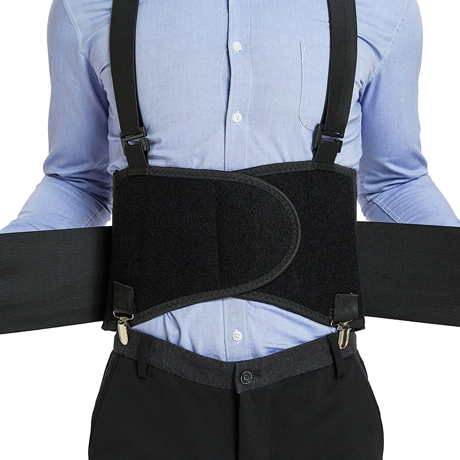 Cinturón de soporte Lumbar para espalda, tirantes extraíbles, cinturón de soporte inferior para elevación pesada y trabajo