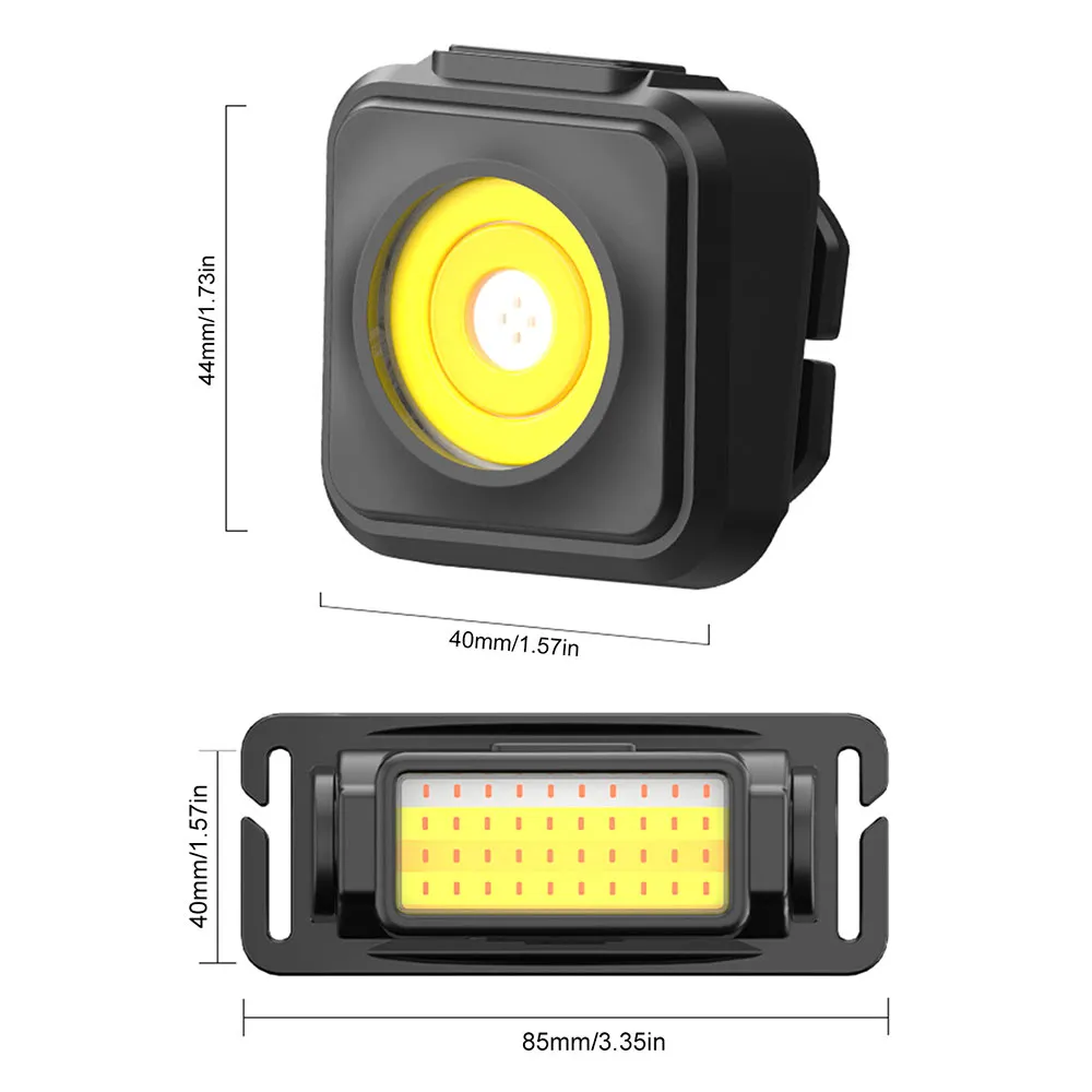 Faro portátil LED COB Con Antorcha de Luz Roja USB Recargable Linterna Ajustable Batería Incorporada Faros A Prueba de agua
