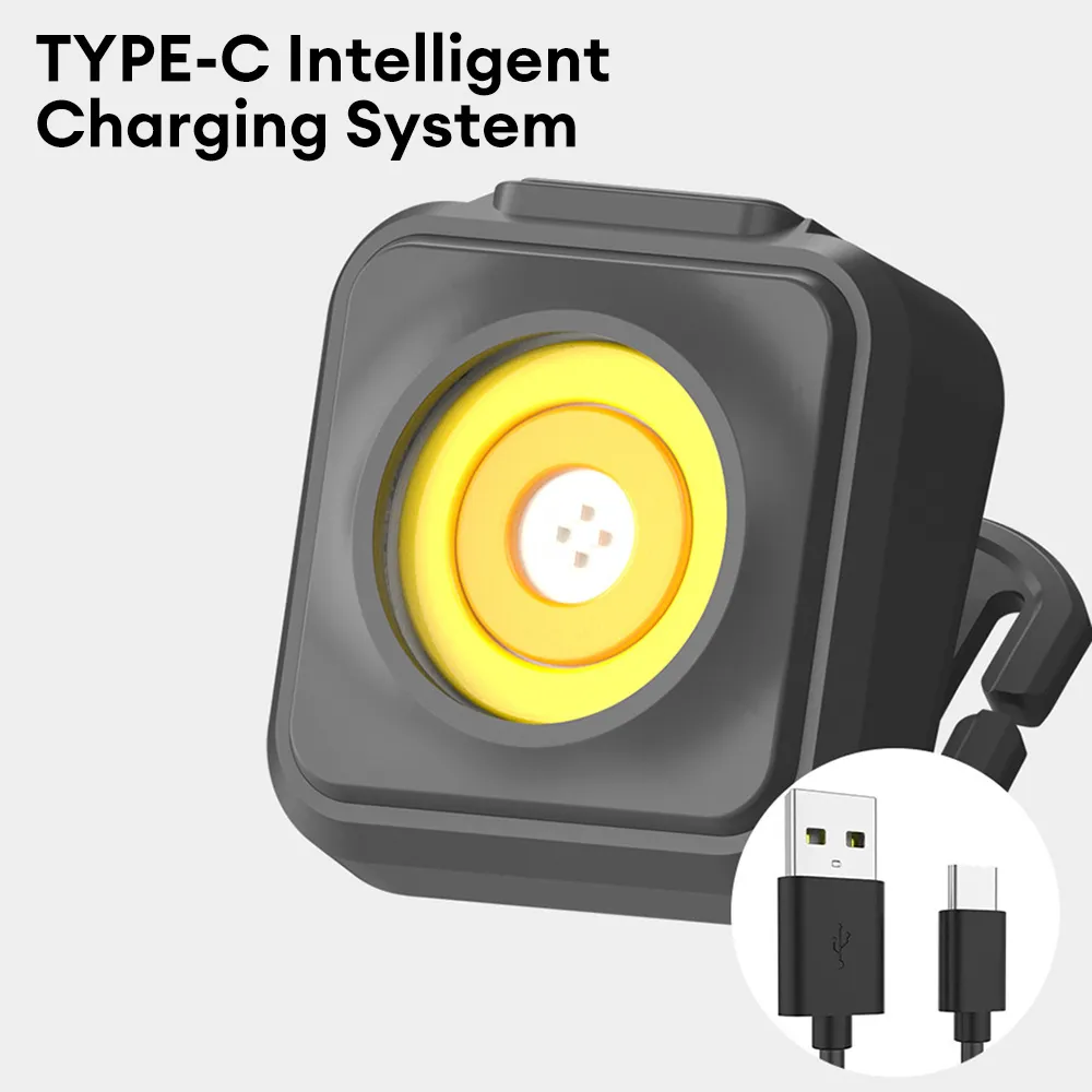 Faro portátil LED COB Con Antorcha de Luz Roja USB Recargable Linterna Ajustable Batería Incorporada Faros A Prueba de agua
