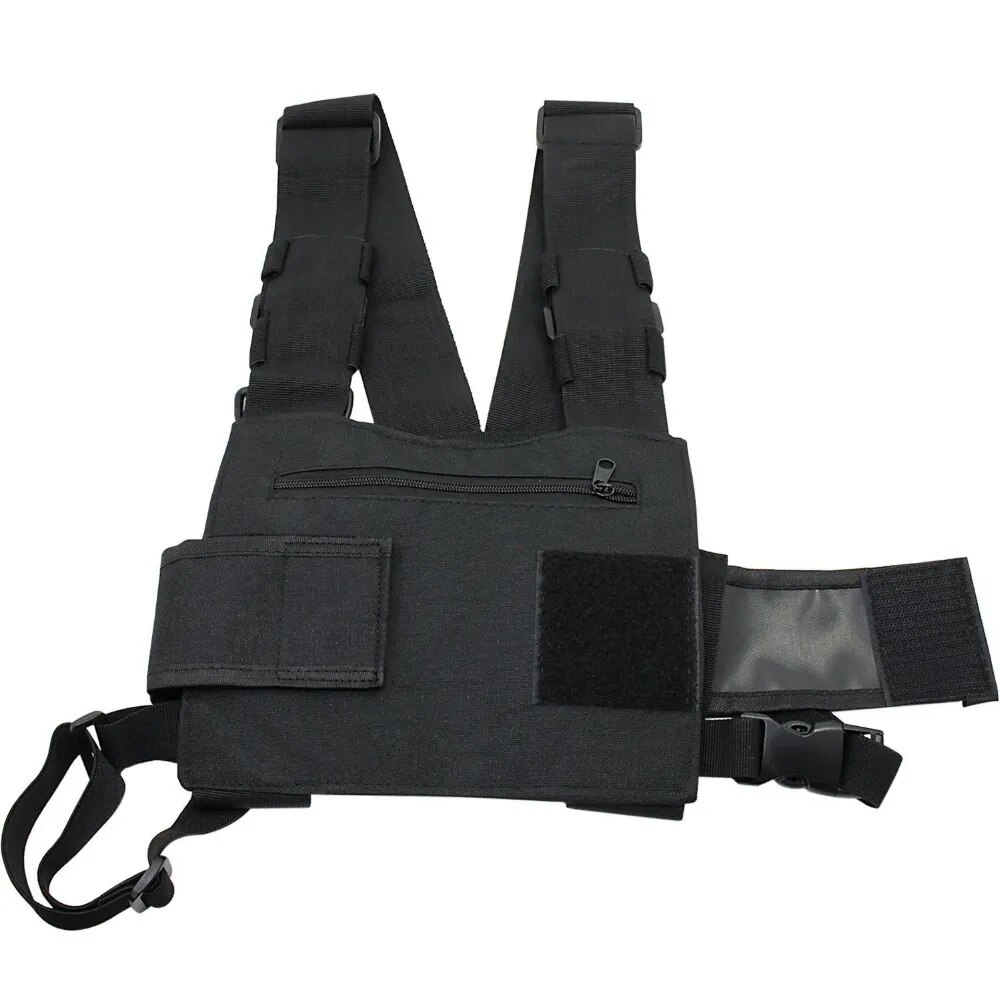 Baofeng-Ham Radio Hip Hop para hombres, paquete frontal West Wist, chaleco táctico, bolsa de aparejo de pecho para Wouxun, BF-UV-5R, 82, 888S