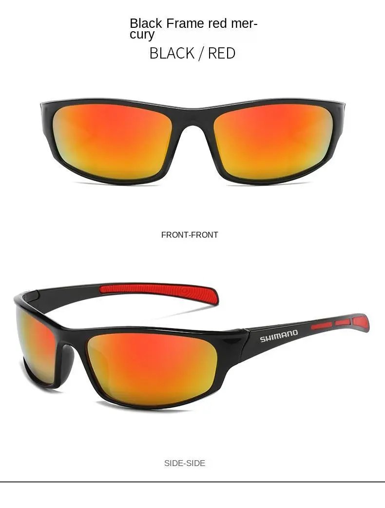Las nuevas gafas de sol de Shimano para hombre y mujer, lentes de sol con película de Color para deportes al aire libre, a la moda y a prueba de viento. UV400