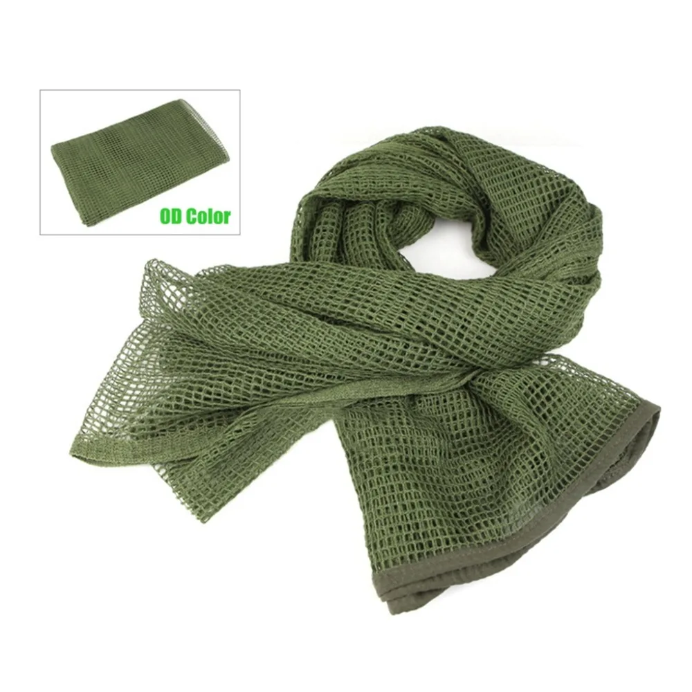 Tactical Scarf Camouflage Mesh Neck Scarf Net Keffiyeh Sniper Face Scarf Veil Shemagh Head Wrap Outdoor Face Scarf Bandana