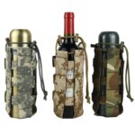 Bolsa táctica para botella de agua de 0,5 l-2,5 L, Molle Oxford, funda ajustable para viaje al aire libre, Camping, hervidor