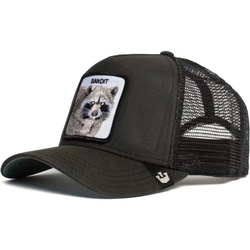 Sombreros de béisbol con animales bordados para hombre y mujer, gorras de béisbol estilo Snapback Hip Hop con bordado tipo animal en malla transpirable, unisex