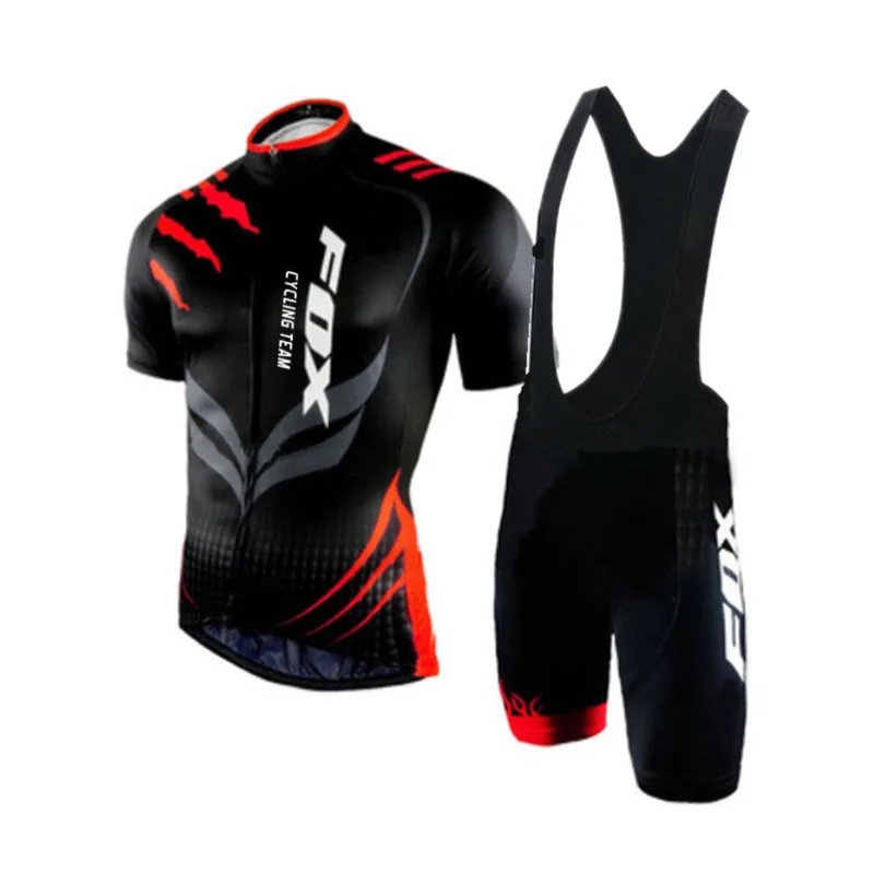 Conjunto de ropa de ciclismo para hombre, uniforme de manga larga para bicicleta de carretera, equipo FOX, MTB, otoño