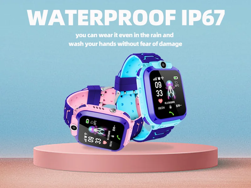 Reloj inteligente Q12 para niños y niñas, pulsera con llamadas telefónicas 2G, resistente al agua, Monitor GPS para madres y niños, relojes digitales deportivos SOS