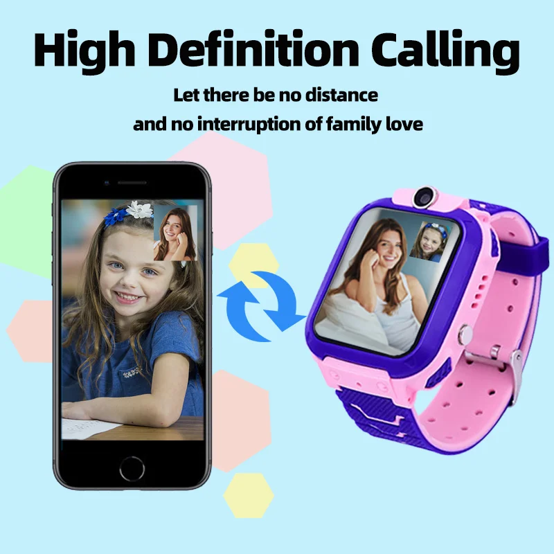 Reloj inteligente Q12 para niños y niñas, pulsera con llamadas telefónicas 2G, resistente al agua, Monitor GPS para madres y niños, relojes digitales deportivos SOS