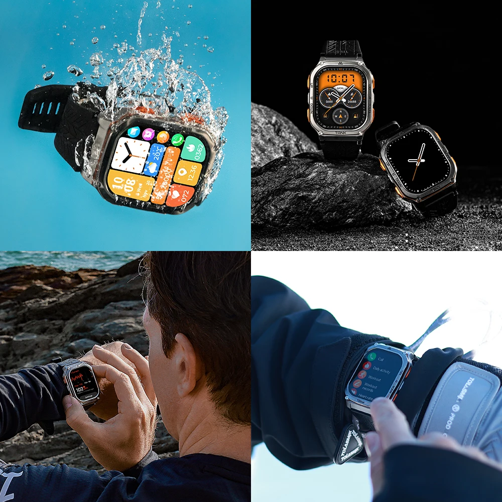 KOSPET-reloj inteligente M3 para hombre, accesorio de pulsera resistente al agua con Pantalla AMOLED AOD, Bluetooth, GPS, 480mAh, Original