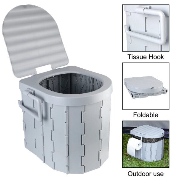 Baño Quimico Portatil Baño Camping Wc Baño Plegable +20bolsa