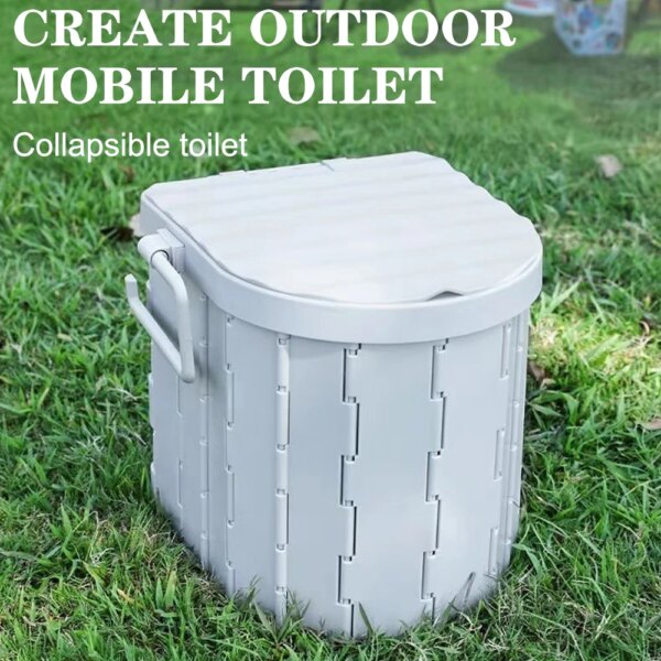 Baño Quimico Portatil Baño Camping Wc Baño Plegable +20bolsa - Imagen 3