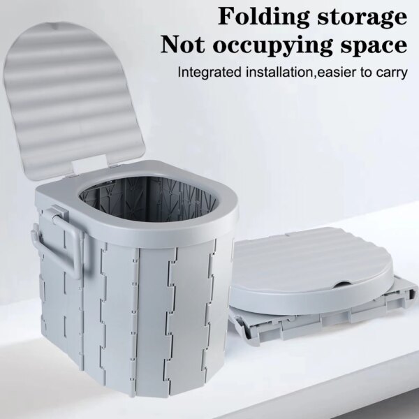 Baño Quimico Portatil Baño Camping Wc Baño Plegable +20bolsa - Imagen 4