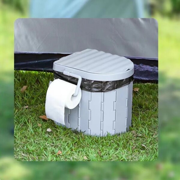Baño Quimico Portatil Baño Camping Wc Baño Plegable +20bolsa - Imagen 2