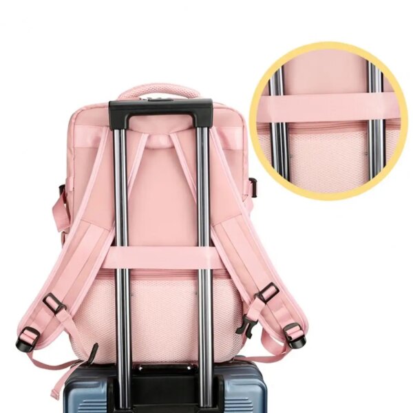 Mochila de viaje con carga USB, mochila impermeable - Imagen 3