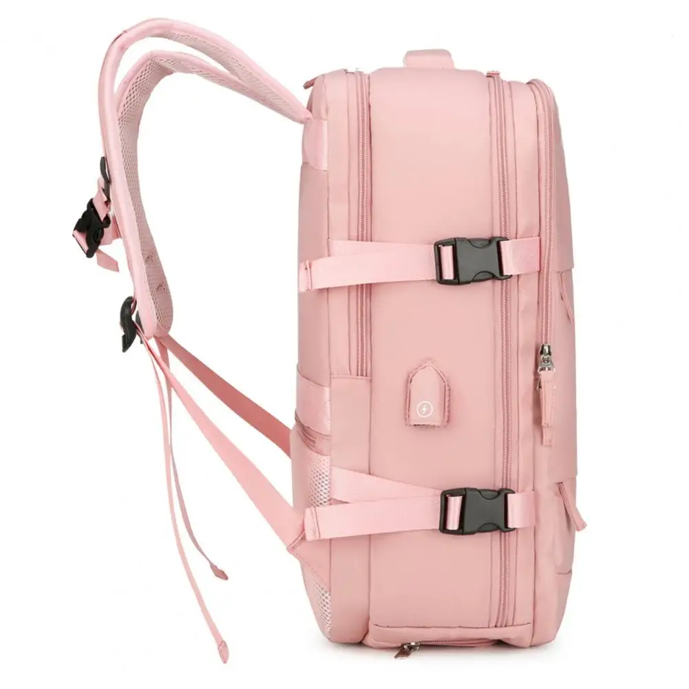 Travel Backpack Flight Approved Carry Backpack USB Charging Hole Lightweight Bag Waterproof Causal Bookbag College Travel Work