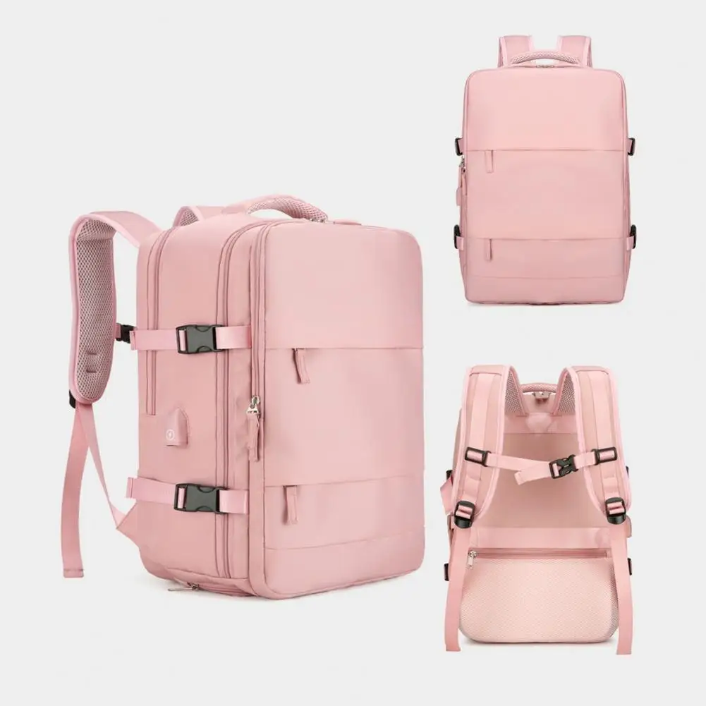 Travel Backpack Flight Approved Carry Backpack USB Charging Hole Lightweight Bag Waterproof Causal Bookbag College Travel Work